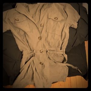 Army green romper.  Never worn.